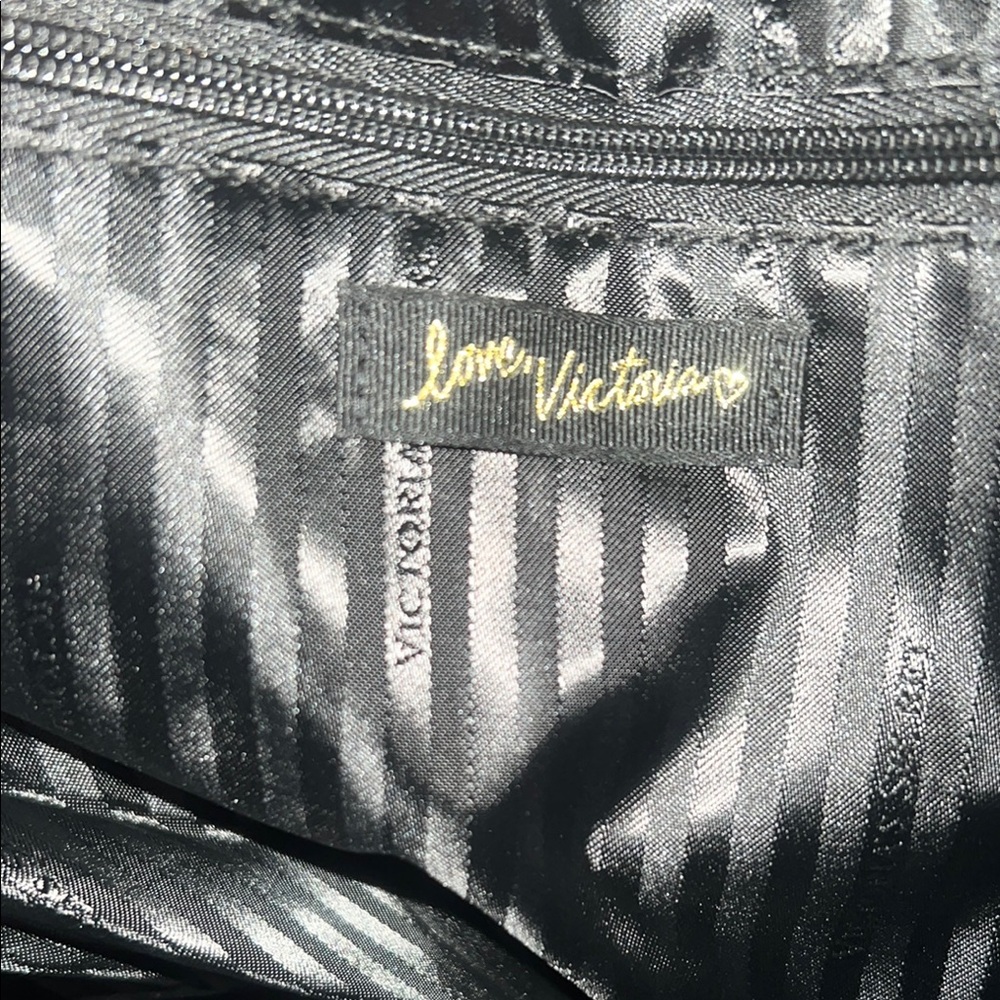 NWOT Victoria's Secret Black and Pink Canvas Tote - Picture 6 of 7